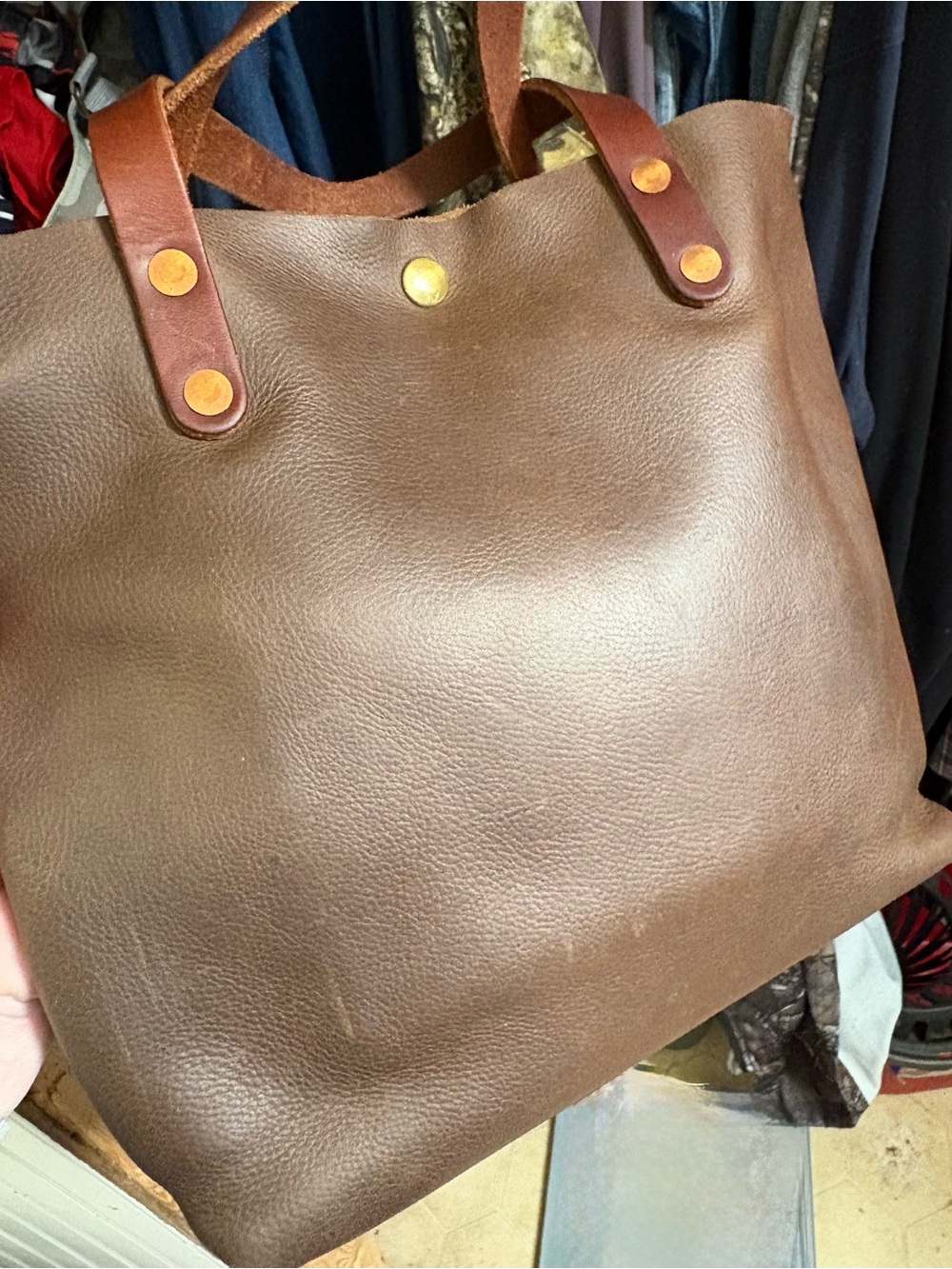 KMM & Co mini crossbody tote in Gray Kodiak